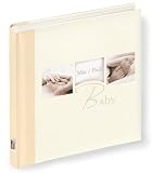 Produkt-Bild: Walther UK-235 Babyalbum "My Baby", Format 28 x 30.5 cm, 60 wei&szlig;e Seiten mit Pergamin, 4-seitiger illustrierter Vorspann, mit Leinenr&uuml;cken und Ausschnitt f&uuml;r pers&ouml;nlichen Namen