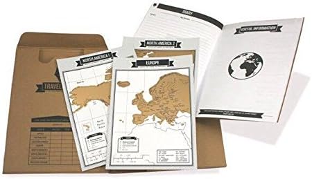 Popular Travelogue Scratch Map Book Travel log tourist maps Notebook Best Travel Gift with 8 mini Regional Maps