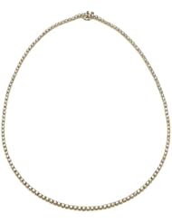 IGI Certified 14K Yellow Gold Diamond Tennis Necklace (6.00 cttw, I-J Color, I1-I2 Clarity), 17"