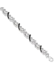 Sterling Silver Black & White Diamond Bracelet