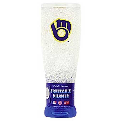 MLB Milwaukee Brewers 16-Ounce Crystal Freezer Pilsner