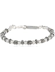 Napier "Napier Classics" Silver-Tone Beaded and Textured Line Bracelet, 2"