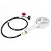 GAS ONE High Pressure Cast-Iron Burner Head with Brass Fitting Orifice with CSA Listed 0-20 PSI High Pressure Regulator and Hose Combo Kit