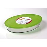 UPC 049932634525 product image for Lancaster Colony GD16345259 Small Oval Roaster with Color Plastic Lid, 2. 5 qt,  | upcitemdb.com