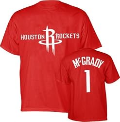 Tracy McGrady Red Majestic Player Name and Number Houston Rockets T-Shirt