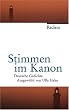 Stimmen im Kanon: Deutsche Gedichte. (Jubil�umsedition)