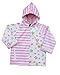 Foxfire For Kids Pink Poise and Stripe Girls Raincoat Size 6