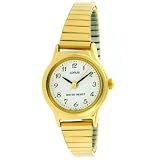 Lorus Ladies Stretch Band Gold Tone Watch Easy to Read Dial