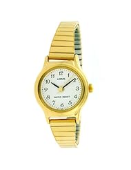 Lorus Ladies Stretch Band Gold Tone Watch Easy to Read Dial