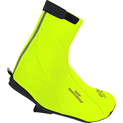 GORE BIKE WEAR Road WINDSTOPPER Overshoes, UK size 6 - 8, neon yellow