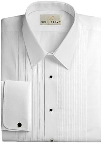Neil Allyn Mens Tuxedo Shirt - 100% Cotton Laydown Collar