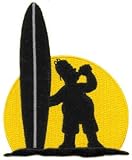 The Simpsons - Endless Homer (Surfboard & Beer & Sun) - Embroidered Iron On or Sew On Patch