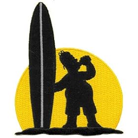 The Simpsons - Endless Homer (Surfboard & Beer & Sun) - Embroidered Iron On or Sew On Patch