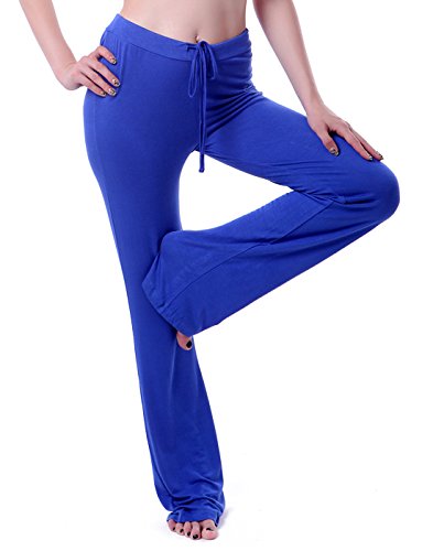 HDE Women Soft Cotton Yoga Gym Workout Track Lounge Pants - Plus Sizes Available