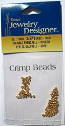 1.3mm Gold Crimp Beads, 1 Gram/Pkg
