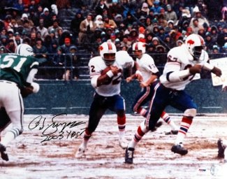 OJ Simpson Autographed/Hand Signed Buffalo Bills 16X20 Photo 2003 Yds '73- PSA Hologram