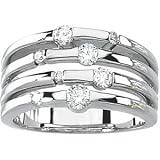 14K White Gold Right Hand Diamond Ring