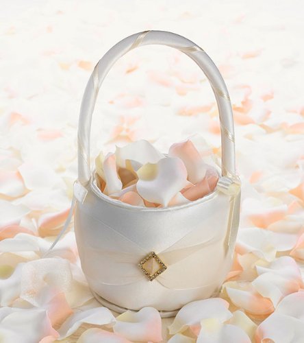 Diamonds on Ivory Flower Basket