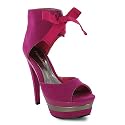 Y42 Ladies Fuchsia Faux Suede Platform Shoes Size 3-8uk
