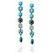 Amaro Jewelry - Stacked Earring with Blue Howlite, Chrysocolla and Turquoise #P013SOO AOE