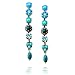 Amaro Jewelry - Stacked Earring with Blue Howlite, Chrysocolla and Turquoise #P013SOO AOE