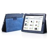 TeckNet iPad Folio Genuine Leather Case Cover and Flip Stand For Apple iPad 1st Generation, 10 different colours available