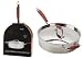 Ethos Hells Kitchen 24cm Frypan with lid Stainless Steel Red Handles