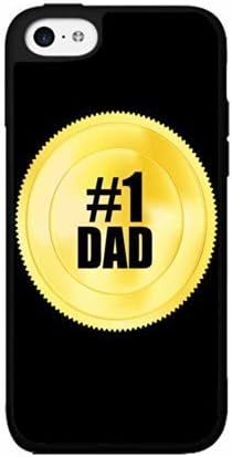 #1 Dad Gold Token TPU RUBBER SILICONE Phone Case Back Cover iPhone 5c