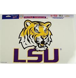 LSU TIGERS OFFICIAL LOGO 11X17 ULTRA DECAL WINDOW CLING