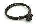 Brown Braided Leather Bracelet with Chinese knot