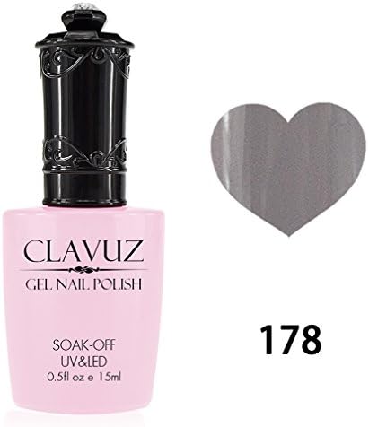 Qimisi Clavuz Soak Off Nail Art Gel Polish UV/LED Lamp Color Varnish 15ml Grey