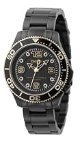 DKNY Ladies IP Bracelet Watch With Black Dial