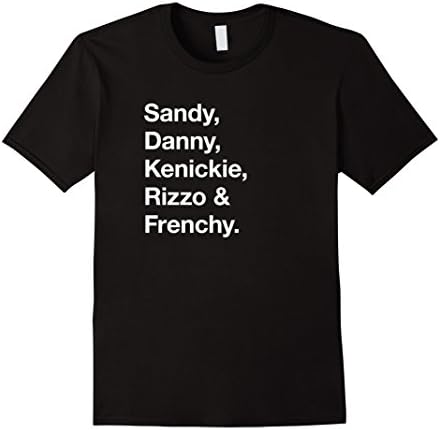 Men's Sandy, Danny, Kenickie, Rizzo, &amp; Frenchy Squad Goals T-Shirt Small Black