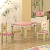 Hot Sale Teamson Kids Girls Table and Chairs Set - Magic Garden Room Collection