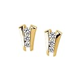 3 Cubic Zirconia (Created) Earrings in 14K Yellow Gold