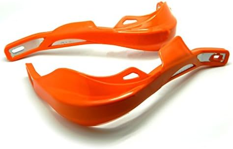 Xsports Orange Dirt Bike Motocross Atv Utv Brush Hand Guards for 7/8" and 1-1/8" Handlebar Pro Taper Answer Fat Bar for Kawasaki Kdx 50 220 250 Klr 250 650 Klx 110 125 140 250 300 400 450 Kx 65 85