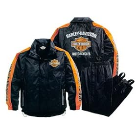 Harley-Davidson® Men's Classic Cruiser Rain Pant--Pant Only. Waterproof ultra-lightweight nylon ripstop. 98246-09VM