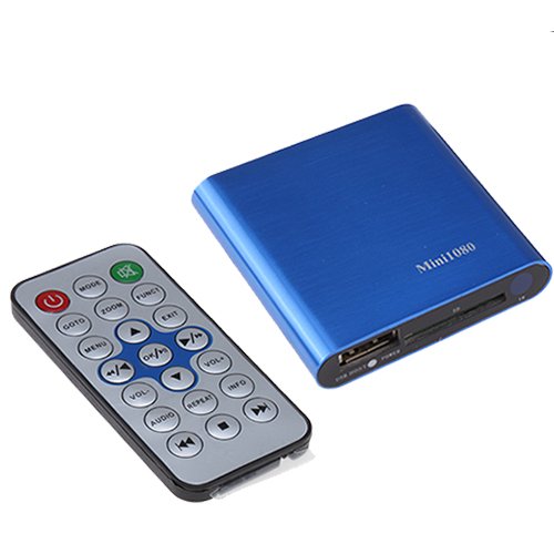 1080P Full HD Media Player for USB Devices and SD SDHC (Blue)