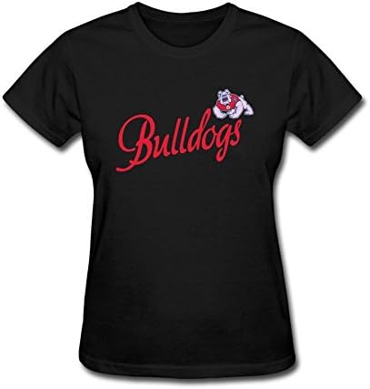 QweYu Women's Fresno State Bulldogs Women's Plus Sizes Dora T-shirt Black XL