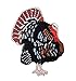 Wild Turkey - Bird - Fowl - Hunting - Facing Right - Iron on Embroidered Patch