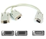 VGA Y-Kabel zum Anschluss von z. B. Beamer und Monitor an einem PC