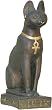 Bastet Egyptian Cat, Bronze Finish, 9.5"H
