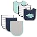 Hudson Baby Unisex Baby Cotton Bib and Burp Cloth Set, Dinosaur, One Size