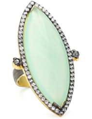 Azaara "Romantic" Chalcedony Marquis Ring, Size 7
