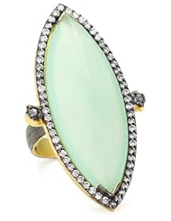 Azaara "Romantic" Chalcedony Marquis Ring, Size 8