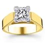 14K 1.50 Carat Princess Cut Solitaire Diamond Ring (G-H ; SI1-2)