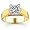 14K 1.50 Carat Princess Cut Solitaire Diamond Ring (G-H ; SI1-2) Size 5