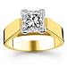 14K 1.50 Carat Princess Cut Solitaire Diamond Ring (G-H ; SI1-2)