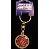 Finnish Lion Crest Flag Key Ring Finland