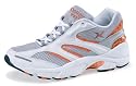 Womans Aetrex White & Orange Orthopedic Runner Shoe (High-Tech) (Reduced Clearance)